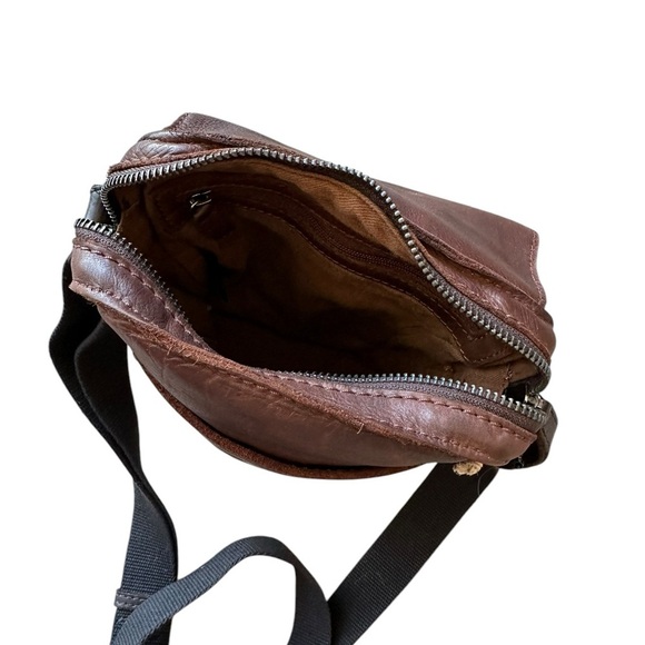 India Brown Leather Crossbody Bag - Picture 9 of 15